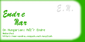 endre mar business card